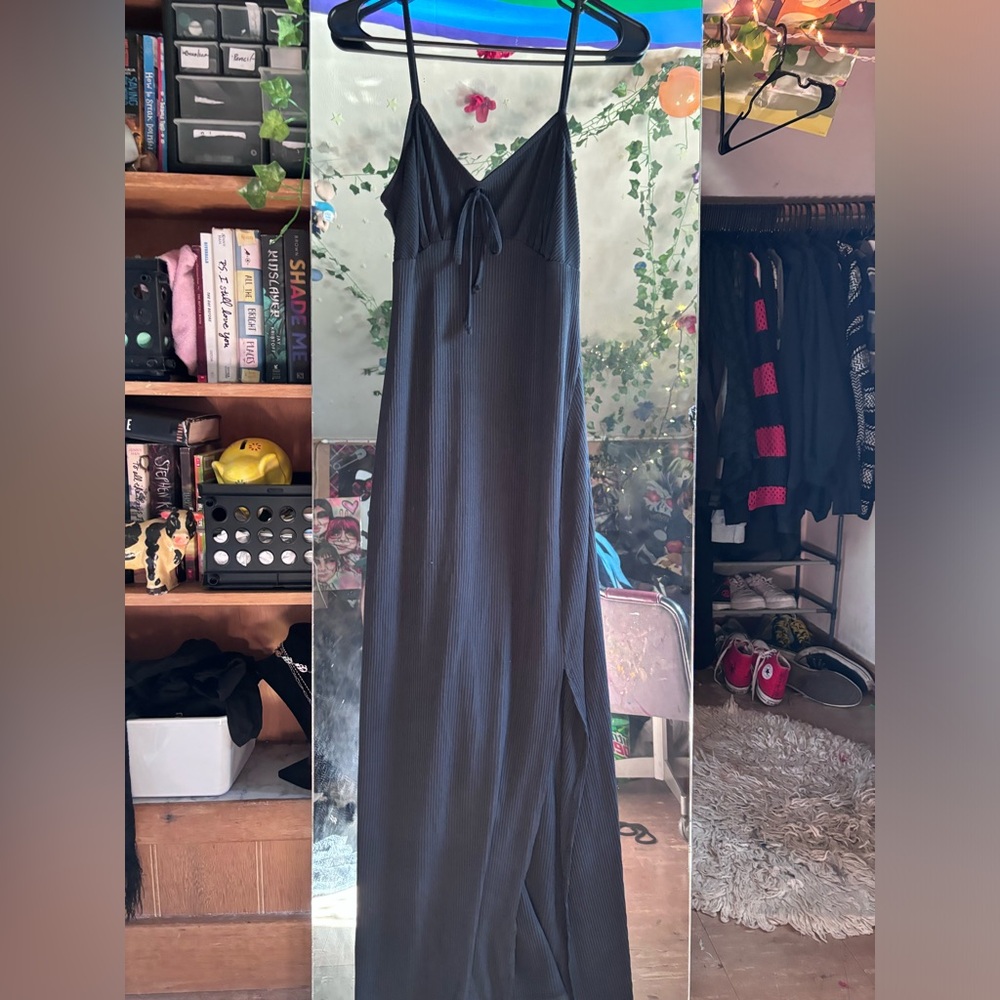 TWO full length dresses.